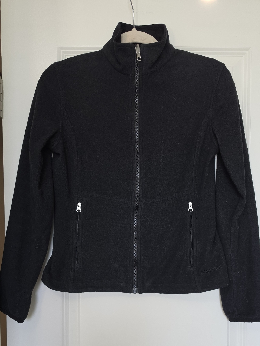 Marmot Women’s Black Fleece Jacket Full Zip Lightweight Outdoor Hiking